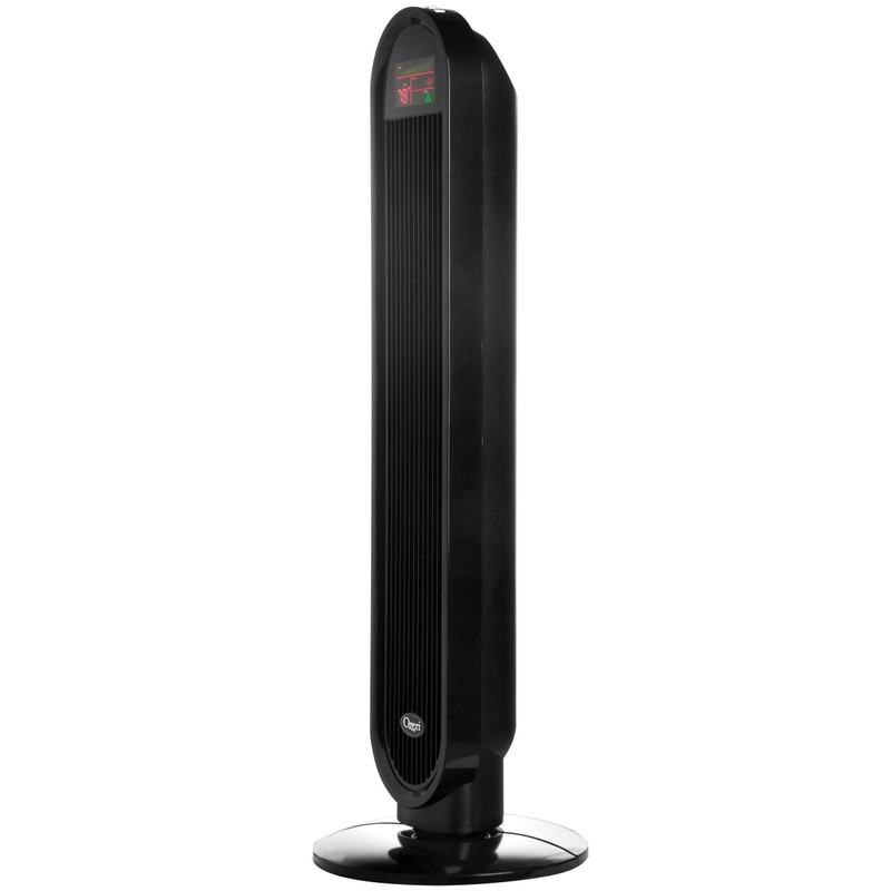 Ozeri 360 Oscillation, Micro-Blade Noise Reduction Technology Tower Fan, Black,