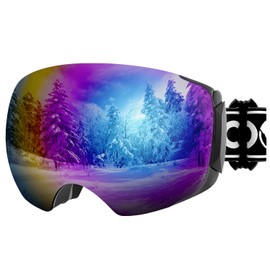 COOLOO Ski Goggles, Snow Snowboard Goggles for Men Women Kids - UV Protection Foam Anti-Scratch Dustproof