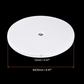 sourcing map 9inch Rotating Swivel Stand with Steel Ball Bearings Lazy Susan Base Turntable for Kitchen Corner Cabinets, White