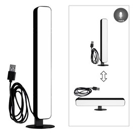 Baiyanor USB Voice Control Table Lamp Without WiFi, Sound Activated Desk Lamp Internet-Free, 3 Brightness/Color Changeable Small Night Light for Living Room Bedroom, No Network Security Issues (1)