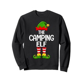 Camping Elf Xmas Matching Family Elf Squad Christmas Sweatshirt