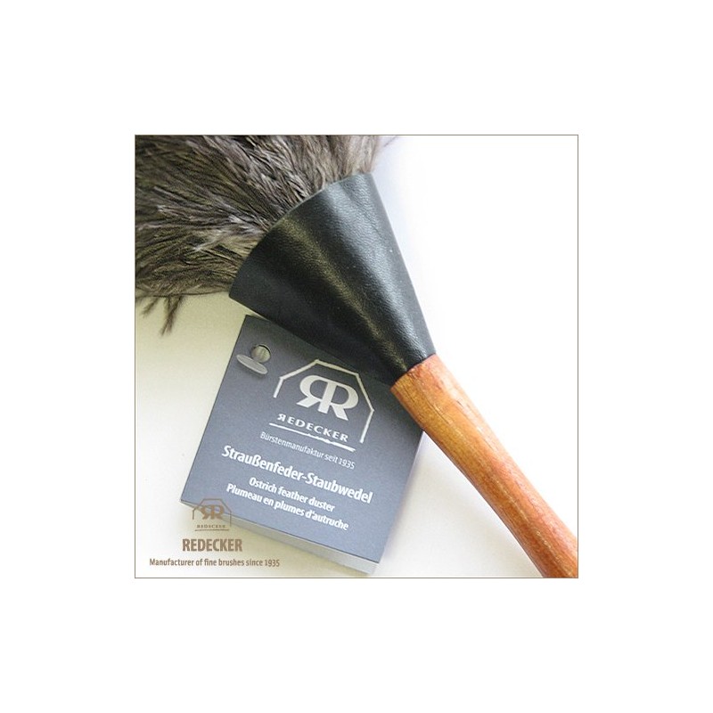Redecker Ostrich Feather Duster, 13.8 inches (35 cm), Black