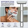 Dual-Blade Safety Razor Set With Magnetic Head & 110 Blades,