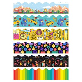 84 Feet Bulletin Board Border Borders Classroom Bulletin Board Trim Adhesive Decorations for Classroom Décor Back to School Office Party Decorations(Classic)