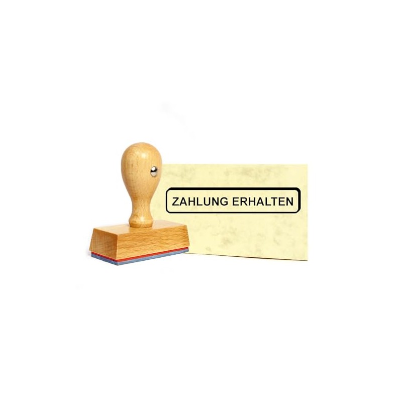 Dekolando Payment Receive Stamp Wooden Stamp 1 Line Office Stamp