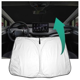 YEE PIN Enyaq iV Sonnenschutz Auto kompatibel mit Skoda Enyaq iV 2021-2023 2024，Faltbare Auto Sonnenschirm Enyaq Frontscheibe Windschutzscheibe UV Staub Schutz