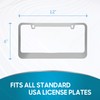 BDK Heavy Duty Rust-Proof Stainless Steel Chrome License Plate Frame