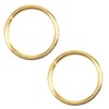 Hollow Brass Plated Curtain Rings - 20 mm O Shaped