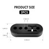 2PCS Adjustable 4 Hole Exhaust Hangers Car Gadget - 12mm