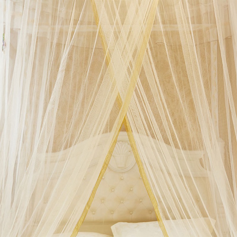 Breathable Round Canopy Lace Princess Style Mosquito Net Bed Curtain