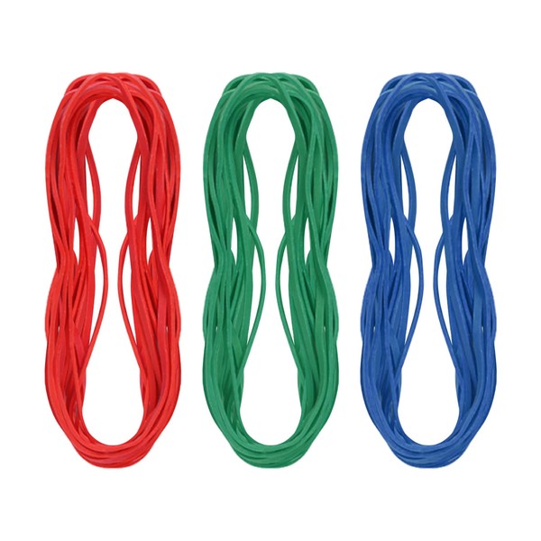 Pack of 72 Colourful Rubber Bands, Elastic Rubber Bands, Large