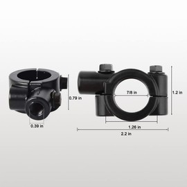 Motorcycle Mirrors Mounts 7/8" Handlebar Mirror Mount Holder Clamp Adaptor 10mm Thread For Motorcycles ATV Scooter Black(Pack of 2)