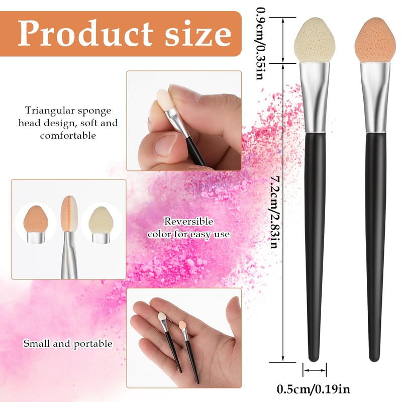 30 Pieces Eyeshadow Applicators, Eyeshadow Brush Sponge Brushes Makeup Applicator