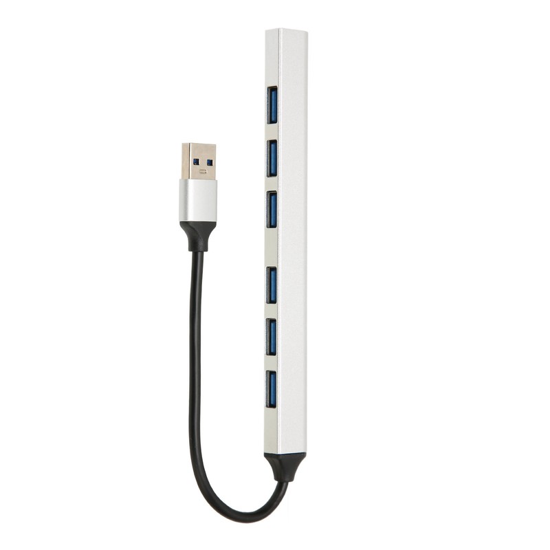 USB 3.0 Hub 7 Ports 5Gbps Fast Transmission Aluminium Alloy