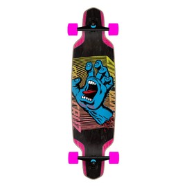 Santa Cruz Split Hand Drop Down Cruiser Skateboard, 9.5"x37.5"