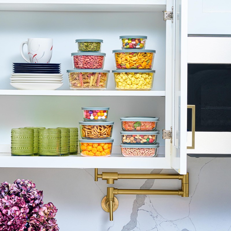 24pc Set Glass Food Storage Containers & Bowls with Airtight