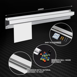 4 Pack 16 Inch Aluminum Ticket Holder for Restaurant, Slide Check Rack for Kitchen Orders, Cafe Bills, and Bar Tabs