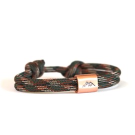 Personalisiertes Berg Armband aus Segeltau handgestempelt | Alpen | Bergsteiger | Wandern |