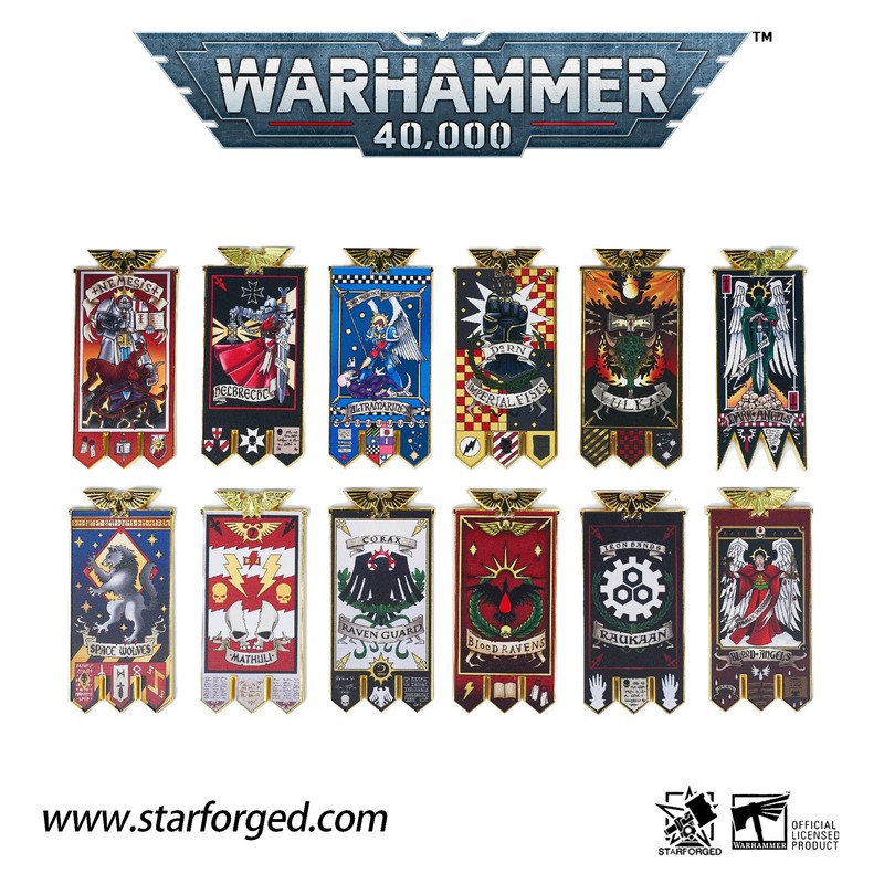 Starforged Space Marines Chapter Banner Collection Refrigerator Magnet Warhammer 40K-Blood