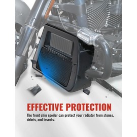 LUXEMOTO Front Spoiler Radiator Chin Cover for Road Glide 2024, Front Lower Fairing Spoilers Radiator Oil Cooler Chin Cover for Harley CVO Street Road Glide 2023-2025 Accessories,Replace# 57200457