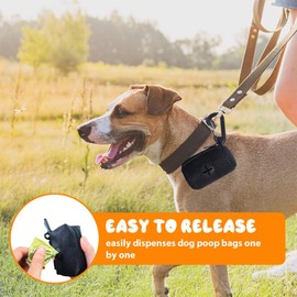 JYNXOR 2 Pezzi Porta Sacchetti per Cacca di Cane, Dispenser Con Cerniera per Cacca e Rifiuti di Animali Domestici,Dispenser di Rifiuti per Animali Domestici per Guinzaglio,Universale con Gancio