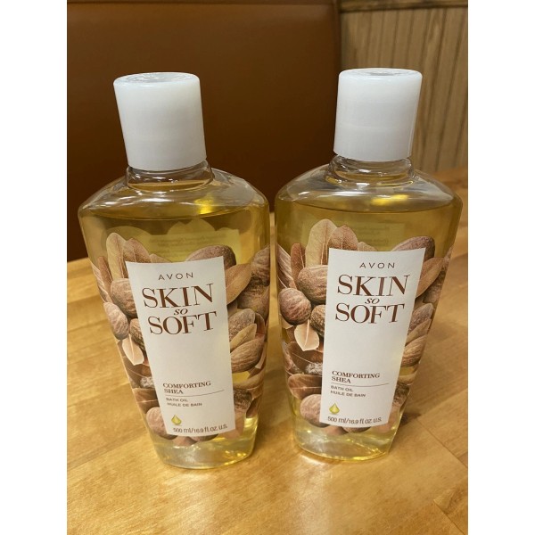 *2 PK**Avon Skin So Soft Comforting Shea Butter Bath Oil