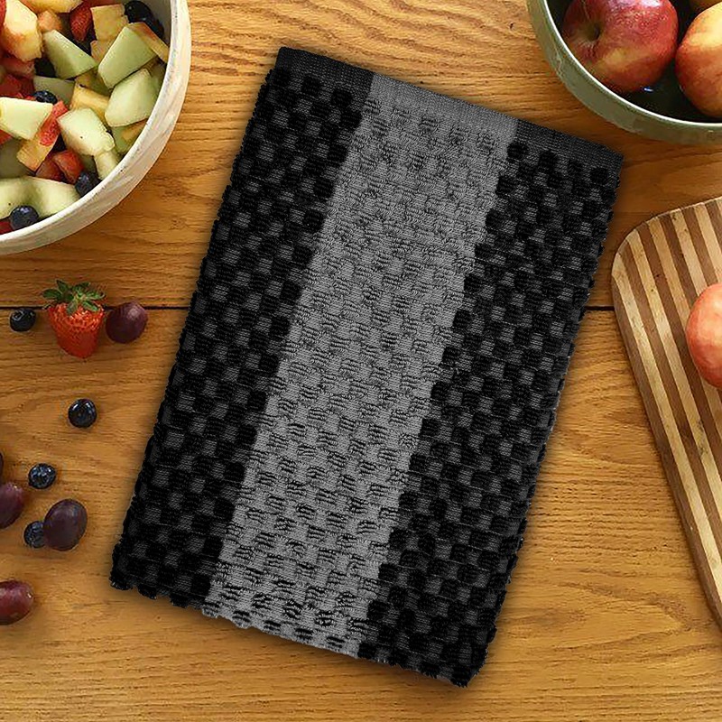 LIXURIATE Stripe Designed Tea Towels for Kitchen - 100% Cotton