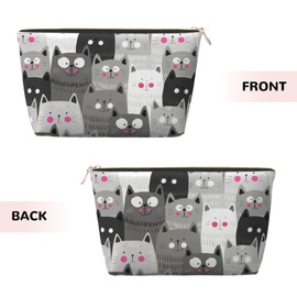 DITXIT Cat Pattern Cosmetic Bag Travel Makeup Bag Organizer Toiletry Bag with Zipper Storage Pouch Coin Purse Brushes for Women Girls Gifts