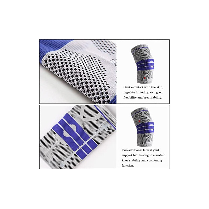 Knee Brace Compression Sleeve for Knee Pain Wraps Patella Stabilizer