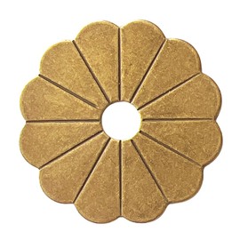 Tiazza 10Pcs Brass Backplate Washers Classical Furniture Decoration Gasket Brass Hardware Accessories (Bronze)