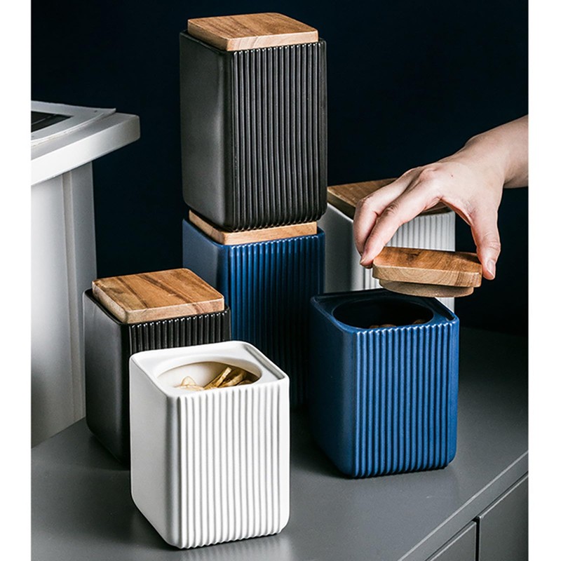 Jueison Ceramic Storage Jars Modern Elegant Highly Polished Airtight Storage