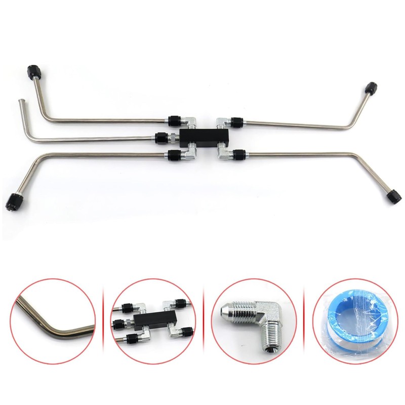 LS Coolant Crossover Steam Vent Kit,AN4 Fuel Brake Line,LS Stainless