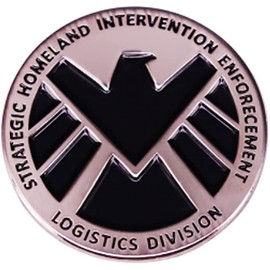 Agents of Shield TV Series Logo 1" Tall Enamel Metal Pin