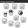 Daklvng 10 Pcs Motorcycle Bolt Covers Engine Topper Caps Aluminum