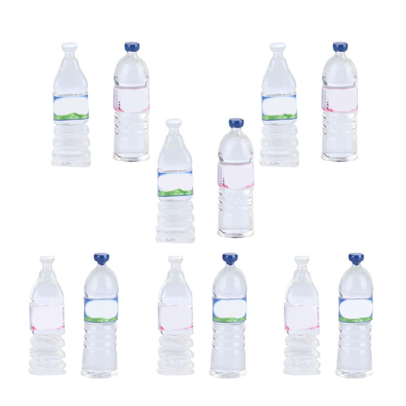 40pcs Dollhouse Water Bottles Set 4 Styles Miniature Drinking Accessories