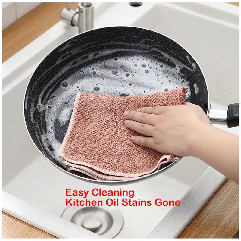 4Pcs Kitchen Cleaning Towels Microfibre – Reusable Cleaning Cloths, Dish