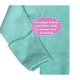 Laughing Giraffe Baby Infant Blank Long Sleeve Sleeper Gown with Mitten Cuffs (Mint, 0-3 Months)