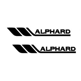 Alphard Body Sticker Fender Universal Door Side Rear Glass Side Skirt Emblem Hides Scratches Improve Appearance Cool Personality Decoration Racing Style Sticker 2 Pieces (Black, Alphard) [Parallel