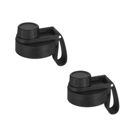 IRON °FLASK Spout Lid 2.0 for Wide Mouth, Insulated Sports Water Bottles, Canteen Standard, Chug Lid, BPA Free 2 Lids (Midnight Black)