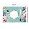 WAZAIGUR Christmas Placemats for Dining Table,Christmas Tree Santa Claus Snowman,Washable
