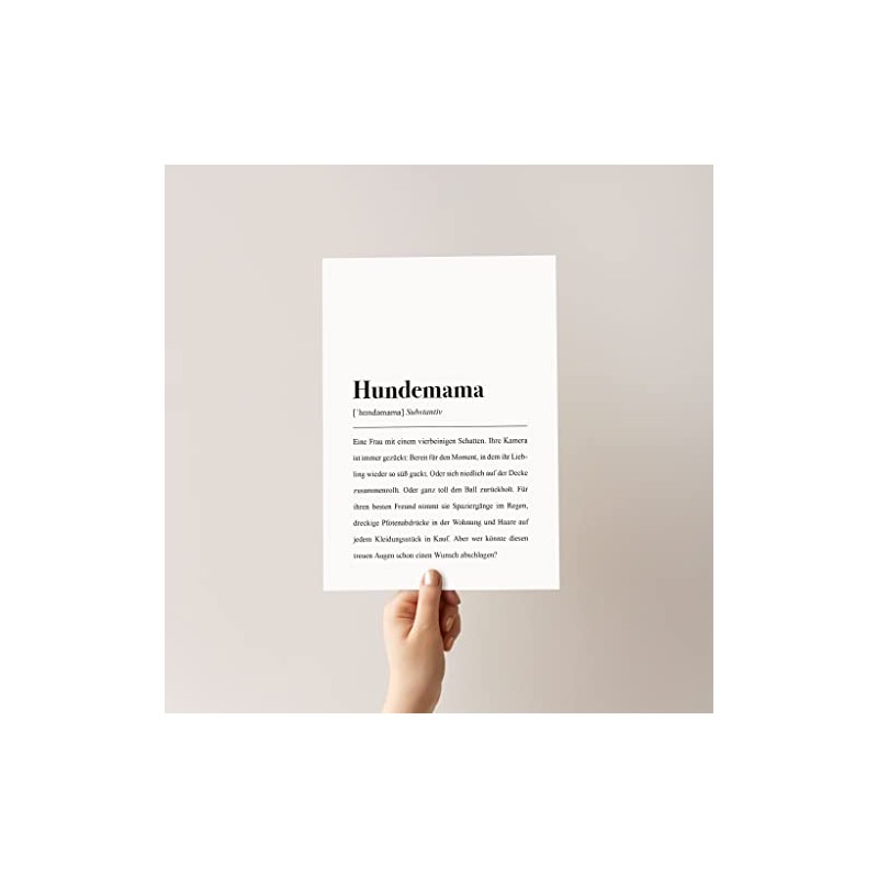 Hundemama Definition: DIN A4 Plakat