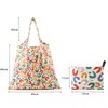 Cute Character Pattern Foldable Tote Shopper Bag with Mini Pouch (R11) One Size/Wave Point Ghost 20ea