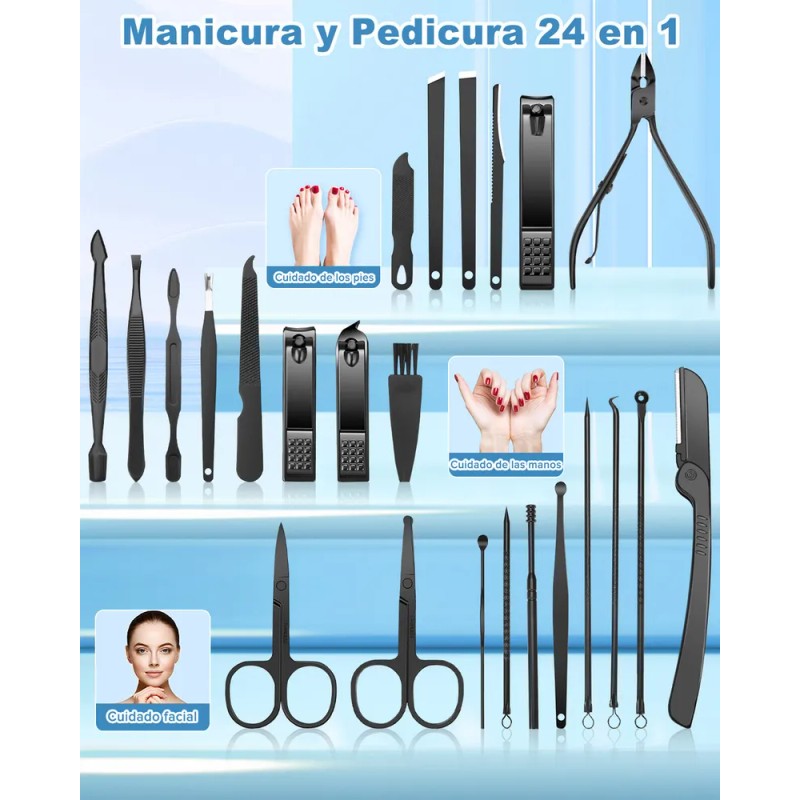 Manicura Y Pedicura, Lonk Set Manicura Multifuncional 24 Pcs