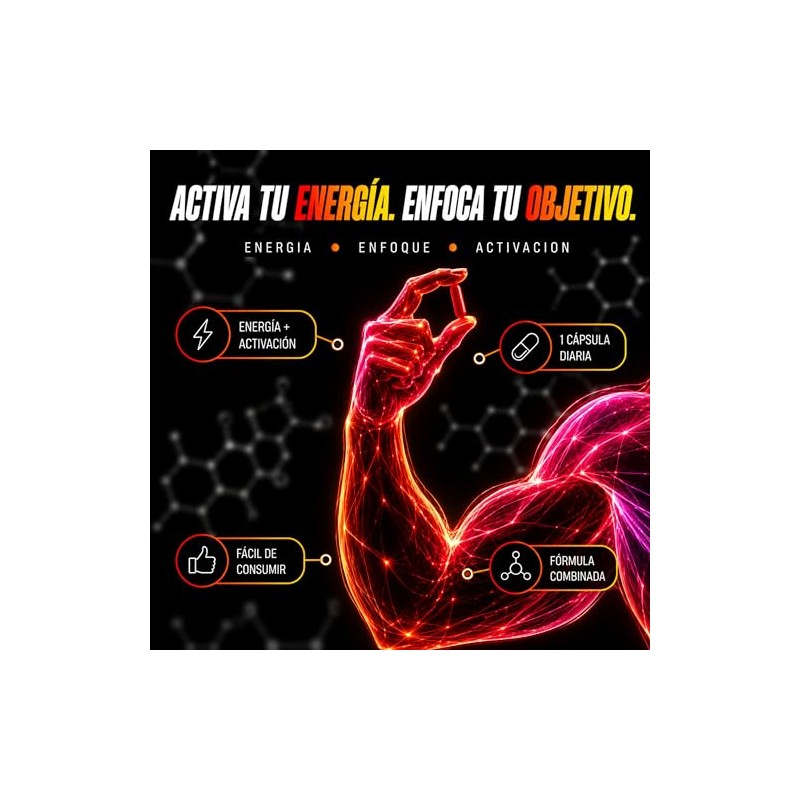 ForzaTech BURN Termognico Pre Entrenamiento Suplemento Alimenticio 60 cpsulas con