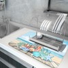 Coastal Coral Dish Drying Mat 18x24 inch Starfish Shell Fast