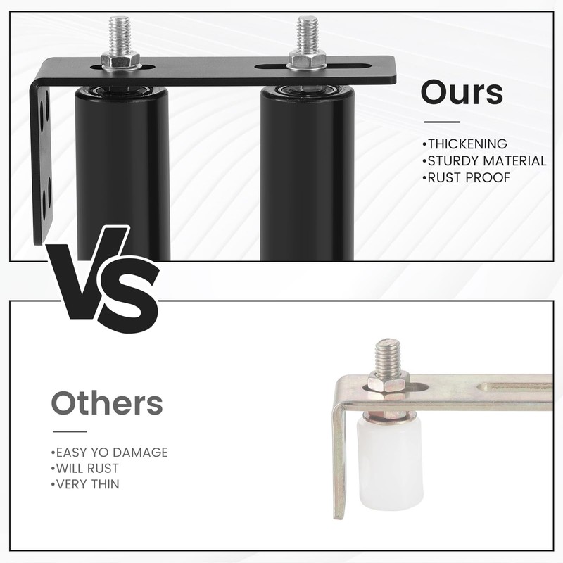 6"Gate Roller Guide,Sliding Gate Hardware with L-Sliding Gate Brackets,Sliding Gate