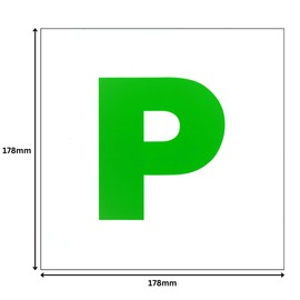 Evoges Fully Magnetic P Plates for New Drivers, Reusable, Easy to attach, Weather resistant, 0.9mm Thickness for secure attachment, Green, UK Compliant, Pack of 2