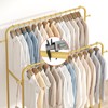 Laiensia Double Rods Garment Rack with Wheels, Clothing Rack for