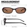 SODQW Trendy Sunglasses for Women Men Retro Small Rectangle 90s