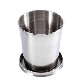 Ejoyous Folding Cup, Stainless Steel, Folding Cup, Camping Cup, Foldable Cup, Copper Cup, Drinking Cup, Portable Reusable with Key Chain for Travel, Picnic, Hiking,